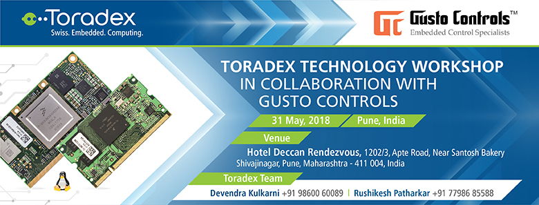 Toradex Technology Workshop - Pune - Gusto Controls